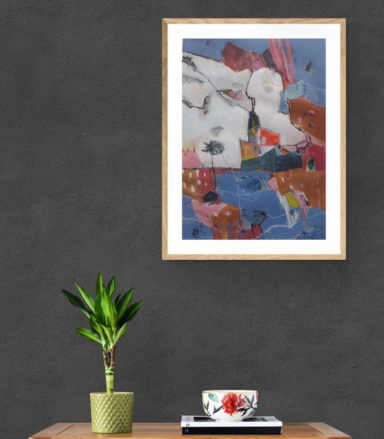 Image 1 of COLLAGE - Qui a laissé sortir le chien ? Technique mixte, 50 x 70 cm