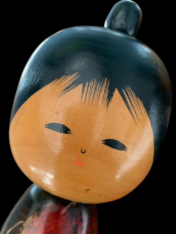 Image 1 of Kokeshi d'arte giapponese Sato Kōson (1978) 35 cm fatto a mano e firmato
