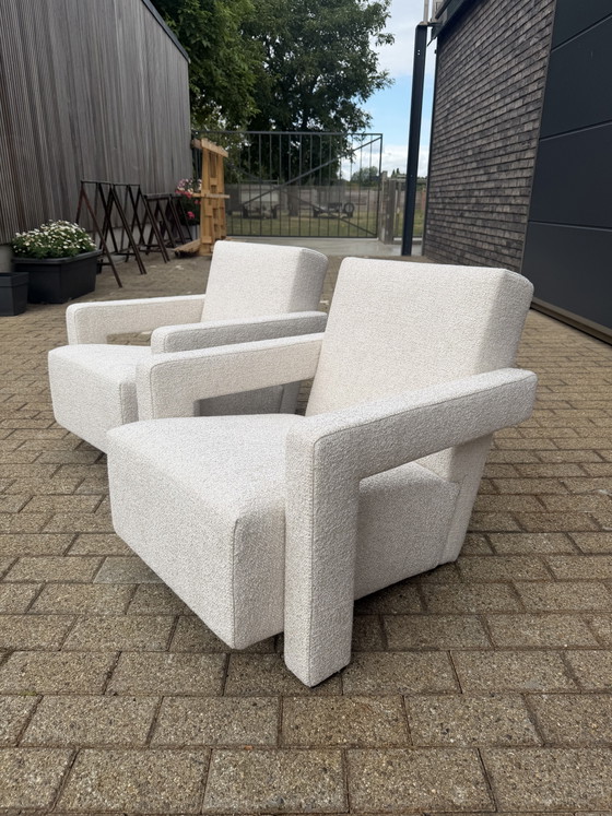2x Cassina Utrecht Chair Terracotta, G. Rietveld Nieuwstaat! – Fauteuils, Textile (photo 4 of 15)