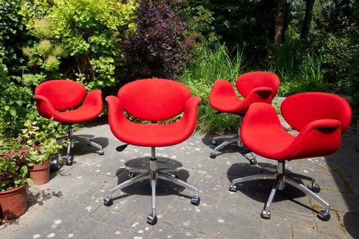 4x Little Tulip Artifort – bureau/vergader draaistoelen