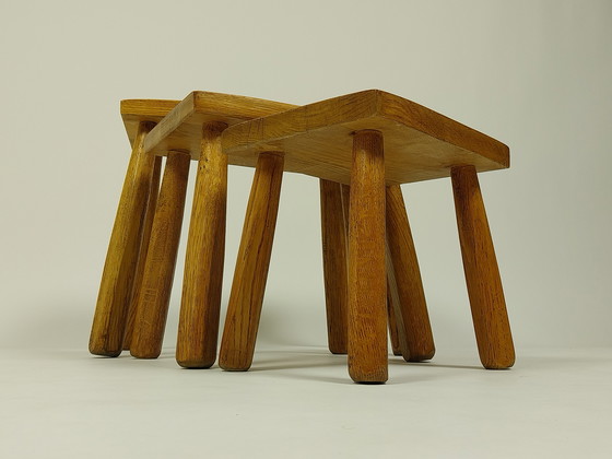 Image 1 of Set of 3 Brutalist Side Tables
