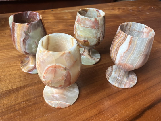4 atemberaubende Onyx-Weingläser! – Gläser & Karaffe, Stone (photo 6 of 6)