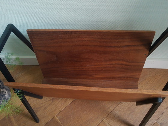Image 1 of Beautiful 60s vintage teak veneer magazine rack from Ditvoorst Tilburg