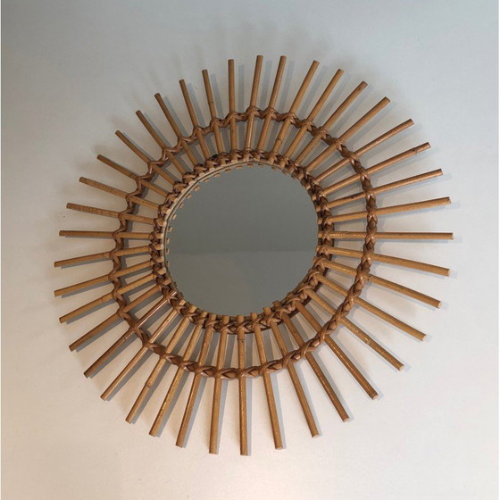 Image 1 of Vintage rattan mirror, 1970