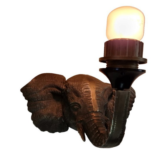 Image 1 of Lampada da parete Elephant in ottone massiccio