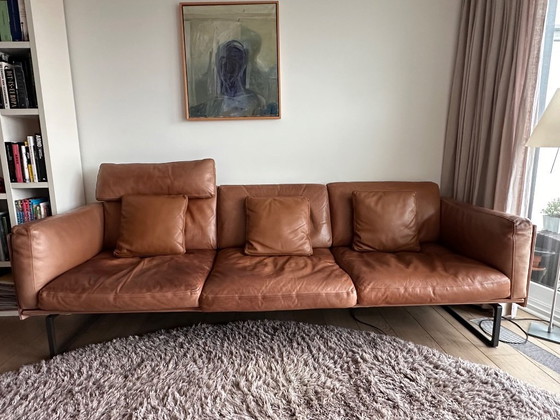 Image 1 of Cassina 3-Seater Sofa Aniline Leather Piero Lissoni