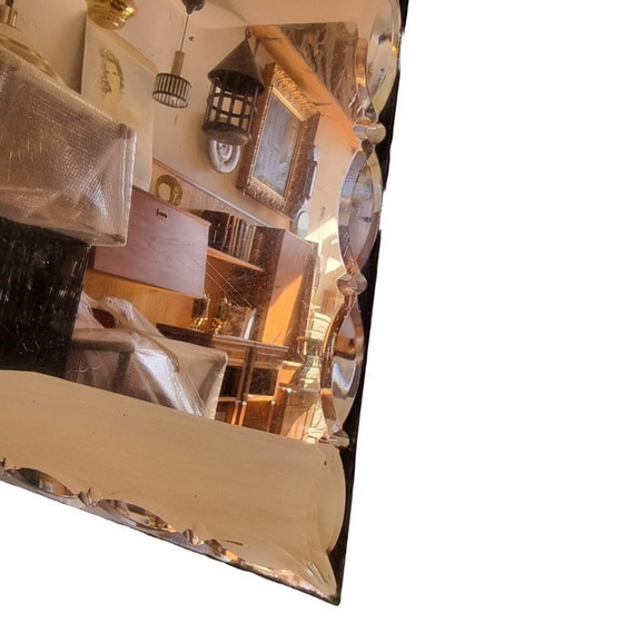 Image 1 of Vintage French glass plate, Venetian style, 1950s