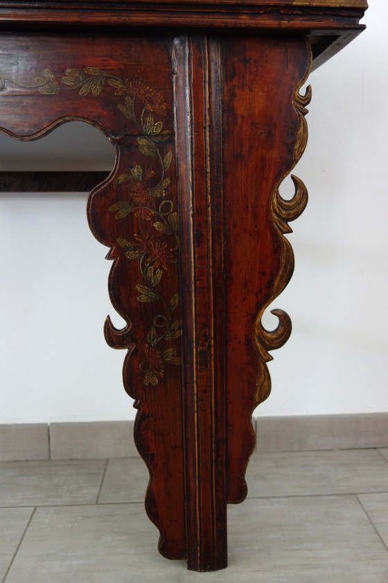 Image 1 of Antique decorated altar console table, China, early 20th century