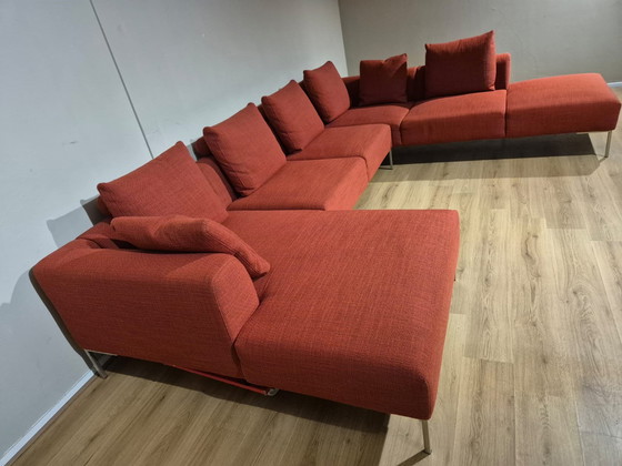 Image 1 of Flexlux Loano - Divano angolare a U - Rosso - Tessuto - Design