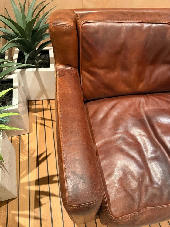 Image 1 of Poltrona in pelle Baxter – Design italiano – Splendida patina