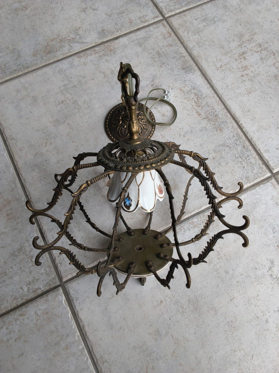 Plafonnier vintage – Porcelain, Copper (photo 9 of 9)