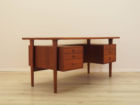Image 1 of Scrivania in teak, design danese, anni '70, designer: Kai Kristiansen