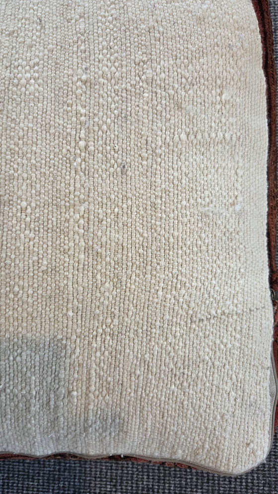 Image 1 of Vintage pastelkleur poef, boho chic zitkussen