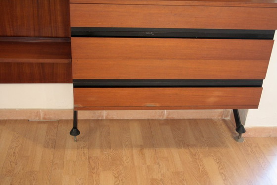 Image 1 of "Urio" modular wall system by Ico and Luisa Parisi for MiM 1957, two-module bookcase, Italy, 1960s