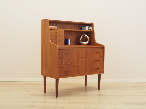 Scrittoio danese in teak anni '60 con superficie estraibile – Cassettiere, Legno (photo 5 of 15)