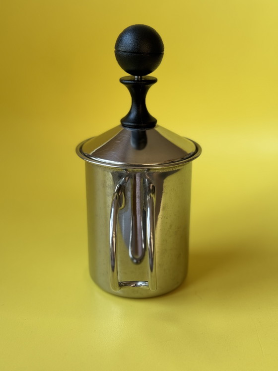 Image 1 of Italian Design Milk Frother Inox Stainless Steel- Postmodern Design
