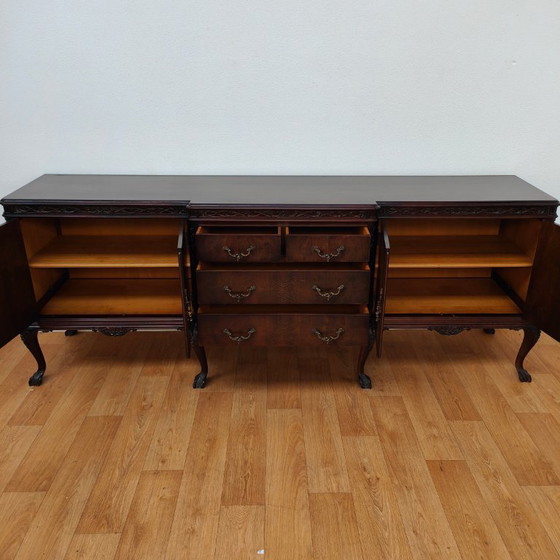 Image 1 of Vintage Chippendale dressoir buffetkast ladekast wandkast