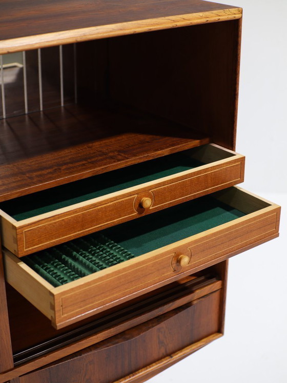 Image 1 of Credenza alta con barra in palissandro di E.W. Bach, danese, vintage anni '60