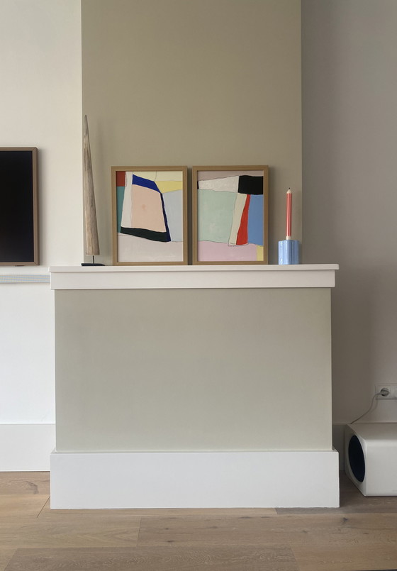 Image 1 of Diptych abstract paintings 30x40 including frame