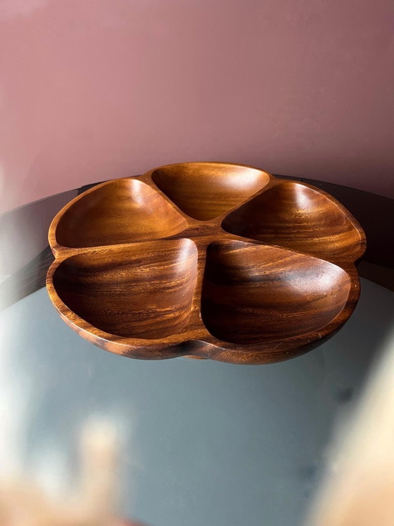 Image 1 of 🤎Ciotola girevole in legno per snack🤎