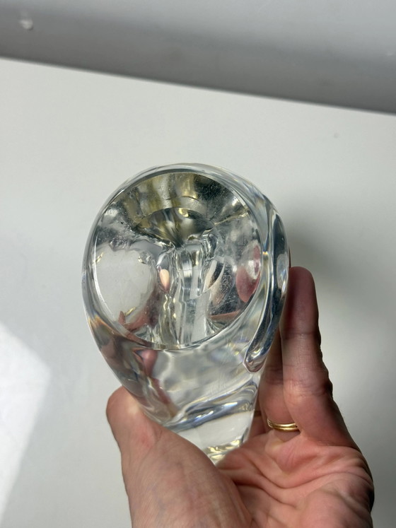 Modernist chandelier in crystal and brass, Schneider Glassworks, 1960., Candle holders, Transparent (photo 7 of 8)