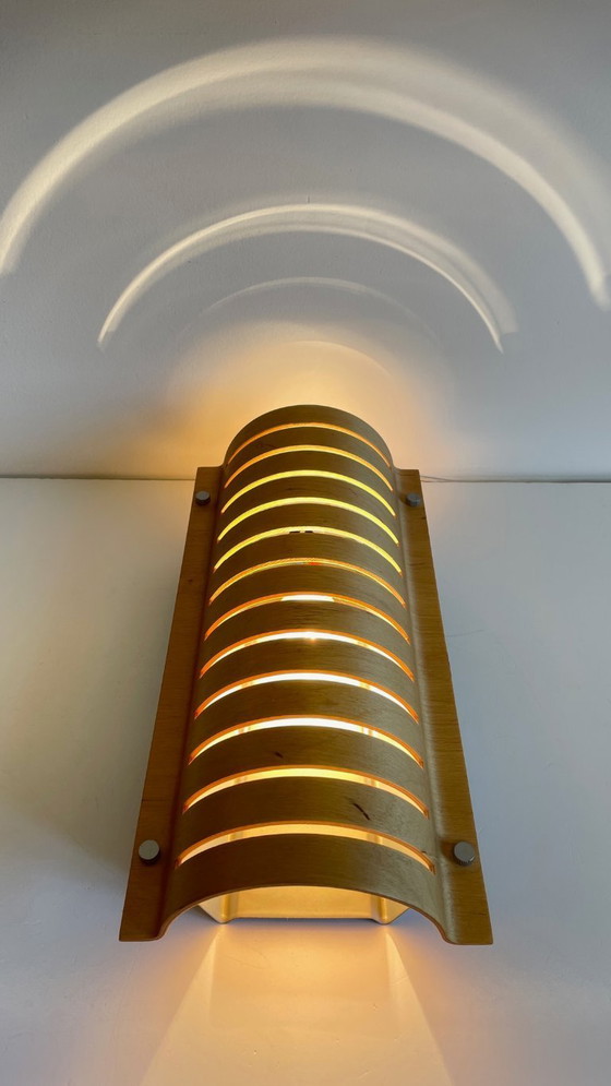 Image 1 of Vintage Ikea Bent Wood Wall Sconce