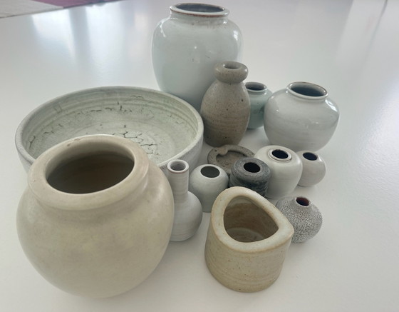 Set Mobach keramiek met boek, Vazen, Beige (foto 3 van 6)