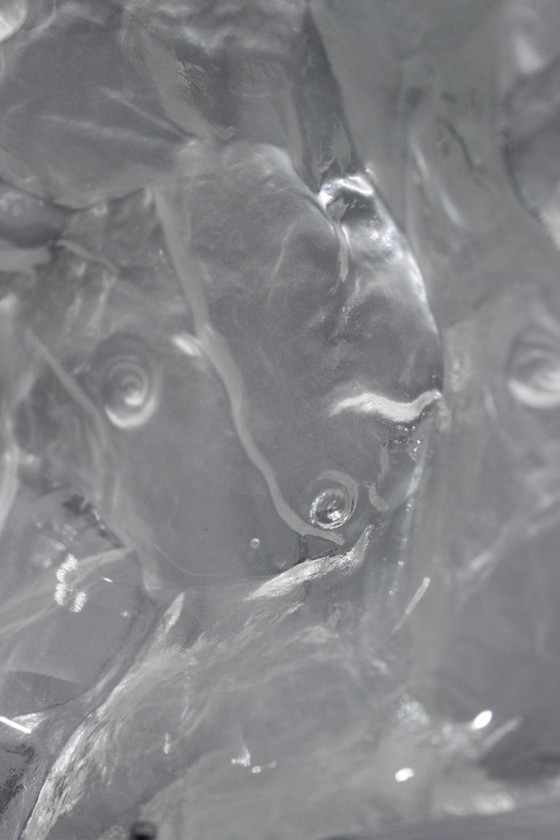 Image 1 of Grote "Fossil" matglazen zakleger ontworpen door Jolanda Prinsen & Walther Glas