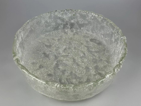 Image 1 of Lampada da soffitto anni '60 e '70 Plafoniera a filo in vetro ghiacciato Hillebrand Germania