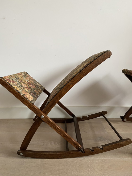 Image 1 of Tabourets vintage français - deux pièces