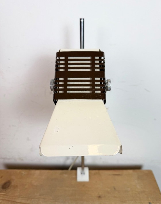 Image 1 of Lampada da tavolo vintage beige di Josef Hůrka per Lidokov, anni '70