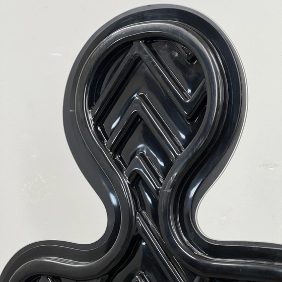 Acerbis "Narciso" Postmodern Silhouette Standing Floor Mirror 1980s – Stone (photo 13 of 14)