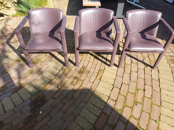 Image 1 of 3x LEOLUX eetkamerstoelen type Cachacha