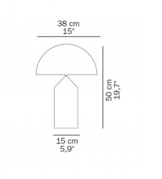Image 1 of Lampe Atollo 239 - 50 cm - Blanc / Oluce
