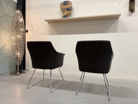 Image 1 of 2 Leolux Mara Esszimmerstühle Duo-Polsterung