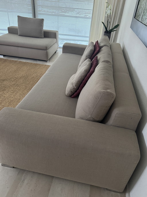 Minotti bank MOORE Romp met 2 armen en Romp zonder arm