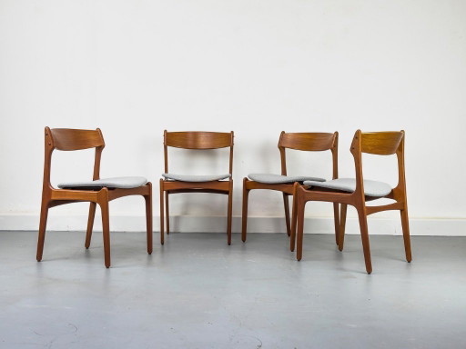 Danish Teak Dining Chairs by Erik Buch for OD Møbler, 1960s, Set of 4 – eetkamerstoelen, Wood (photo 2 of 23)