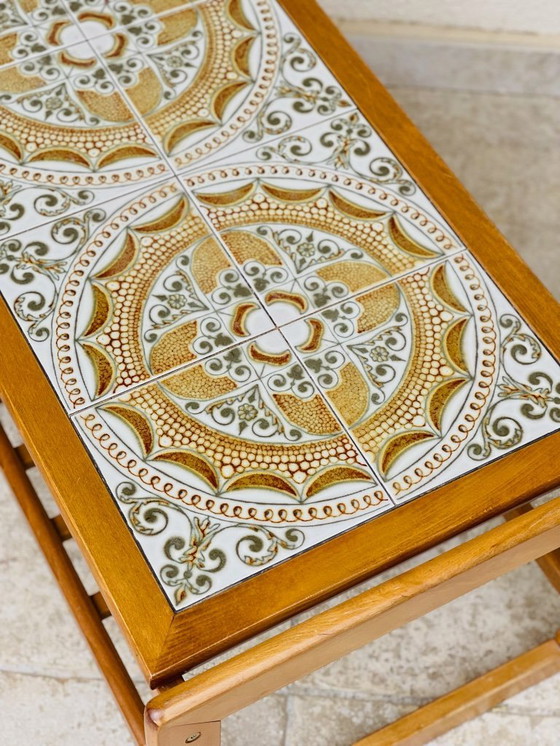 Image 1 of Scandinavian coffee table in teak and ceramic, 1960