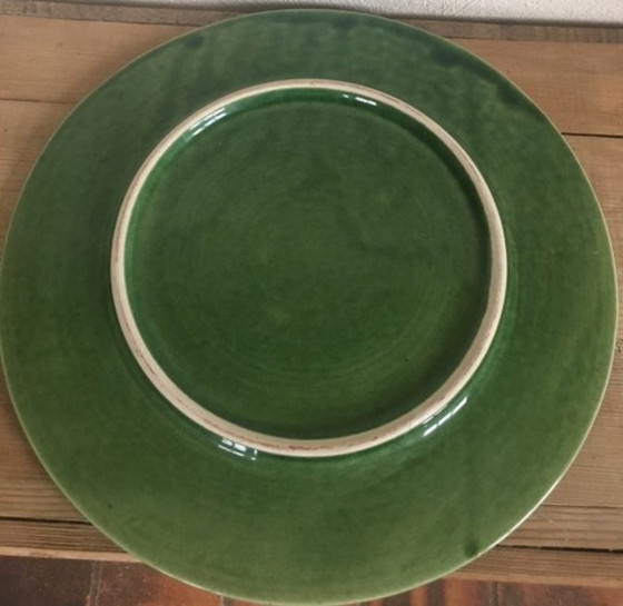 Image 1 of Terrine - Green cabbage 3-piece Portuguese earthenware