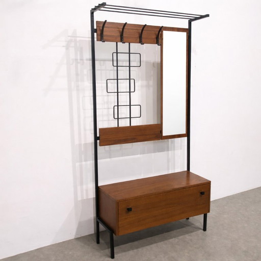 Perchero de mediados de siglo con espejo