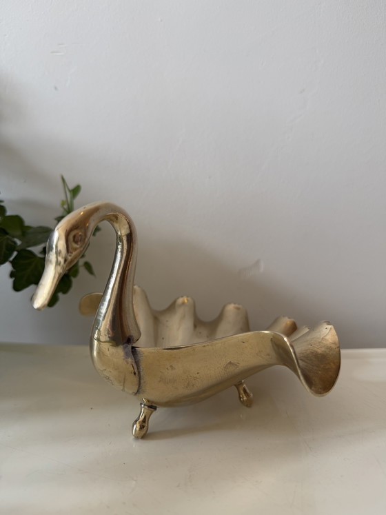 Image 1 of Aufbewahrungsbox aus Messing in Schwanenform