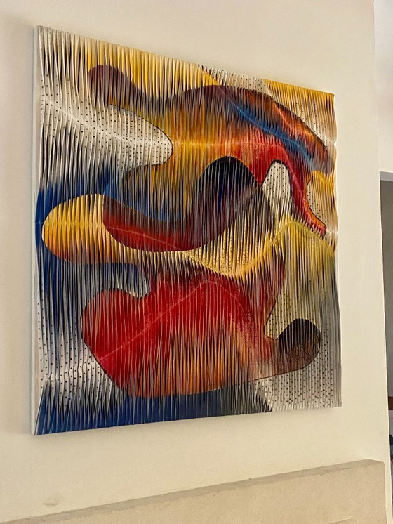 Image 1 of Textile sculpture-painting: The Dance of Colors