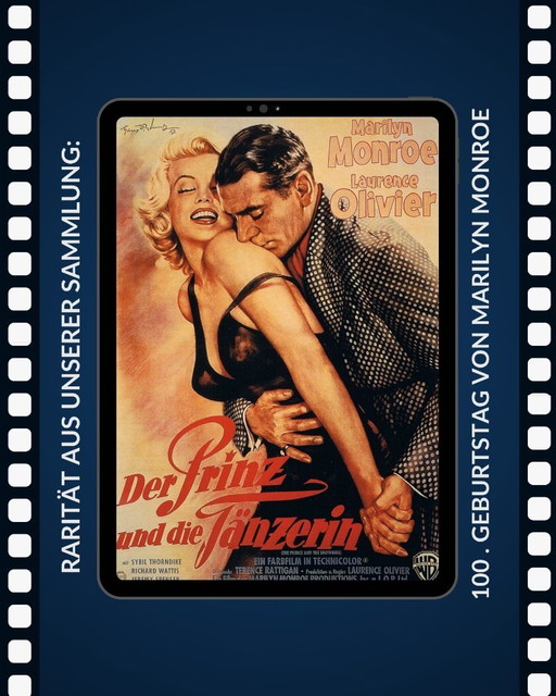 Original German movie poster for "The Prince and the Dancer" (1957) – Aluminium