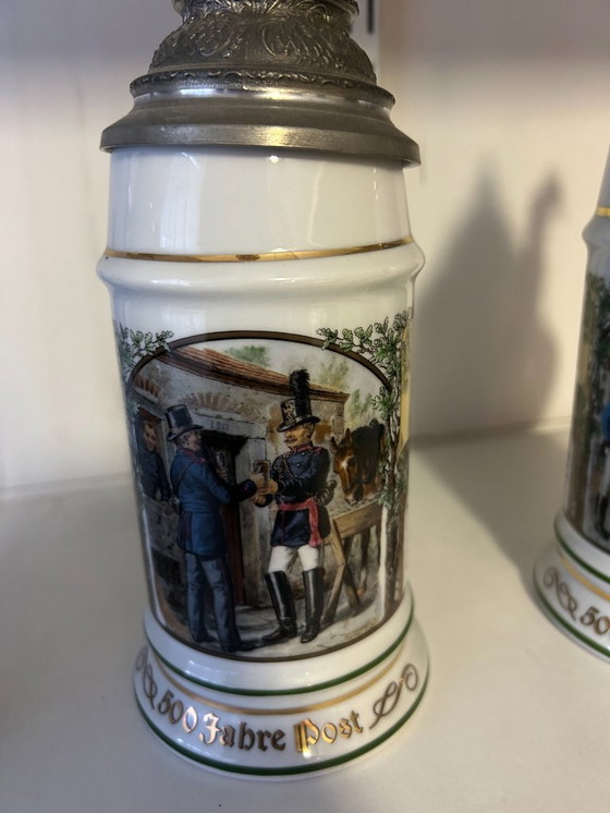 Image 1 of Boccali da birra tedeschi per l'anniversario 500 Jahre Post (edizione limitata)