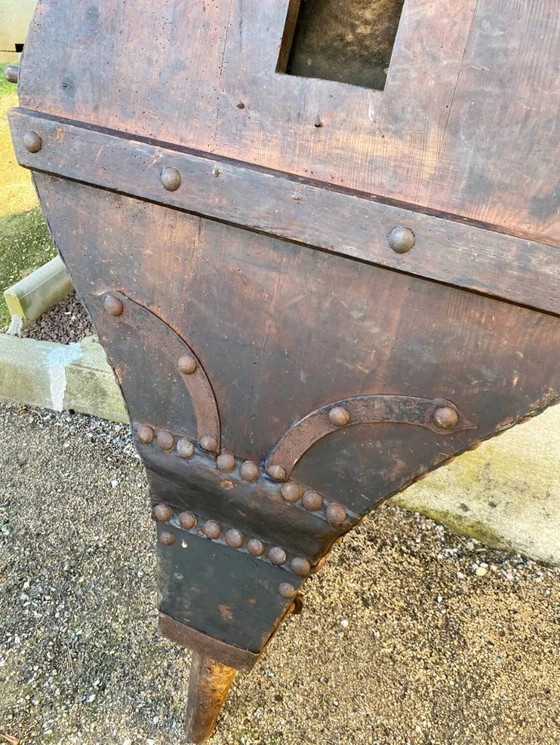 Image 1 of Large blacksmith's bellows made of genuine wood and leather