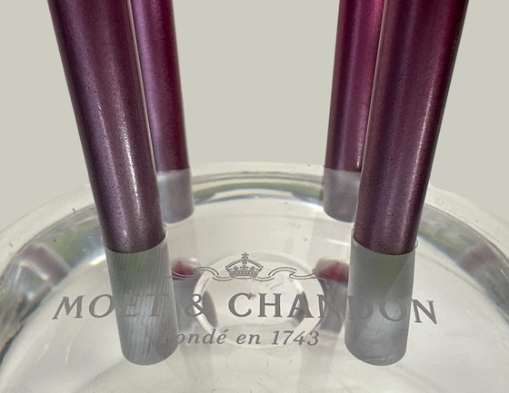 Image 1 of Moet & Chandon Champagne Tulip Flutes and Stand, Set of 4
