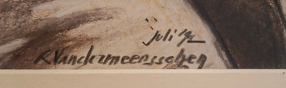 Image 1 of Ausdrucksstarke figurative Kunst – Mischtechnik auf Papier – Juli 1992