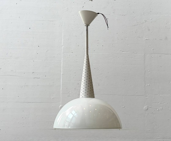Image 1 of Hanglamp van Mathieu Matégot voor Holophane, Frankrijk, jaren 1950.