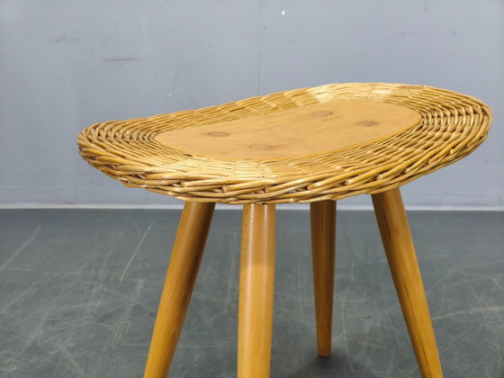 Image 1 of Pair of Rattan Side Tables by Jan Kalous for ULUV, 1970s