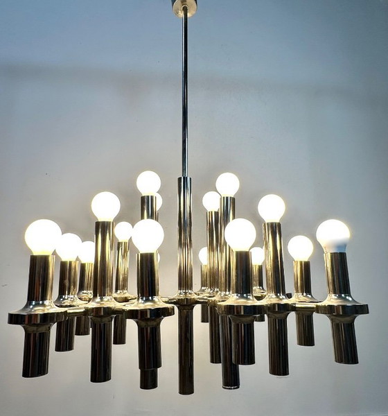 Image 1 of Lustre Gaetano Sciolari 24 Feux Design Italien 1970'S